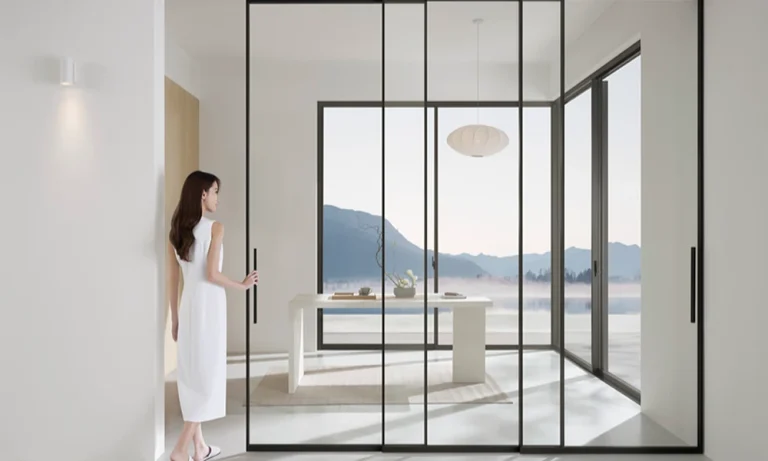 Bright Residential Interiors Featuring Beautifully Crafted Interior Glass Doors